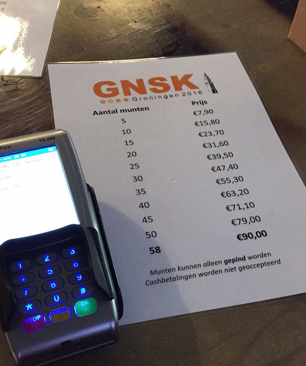 Al munten gekocht? Op iedere locatie kun je met dezelfde munten betalen. Let op: je kunt alleen maar pinnen! #gnsk16