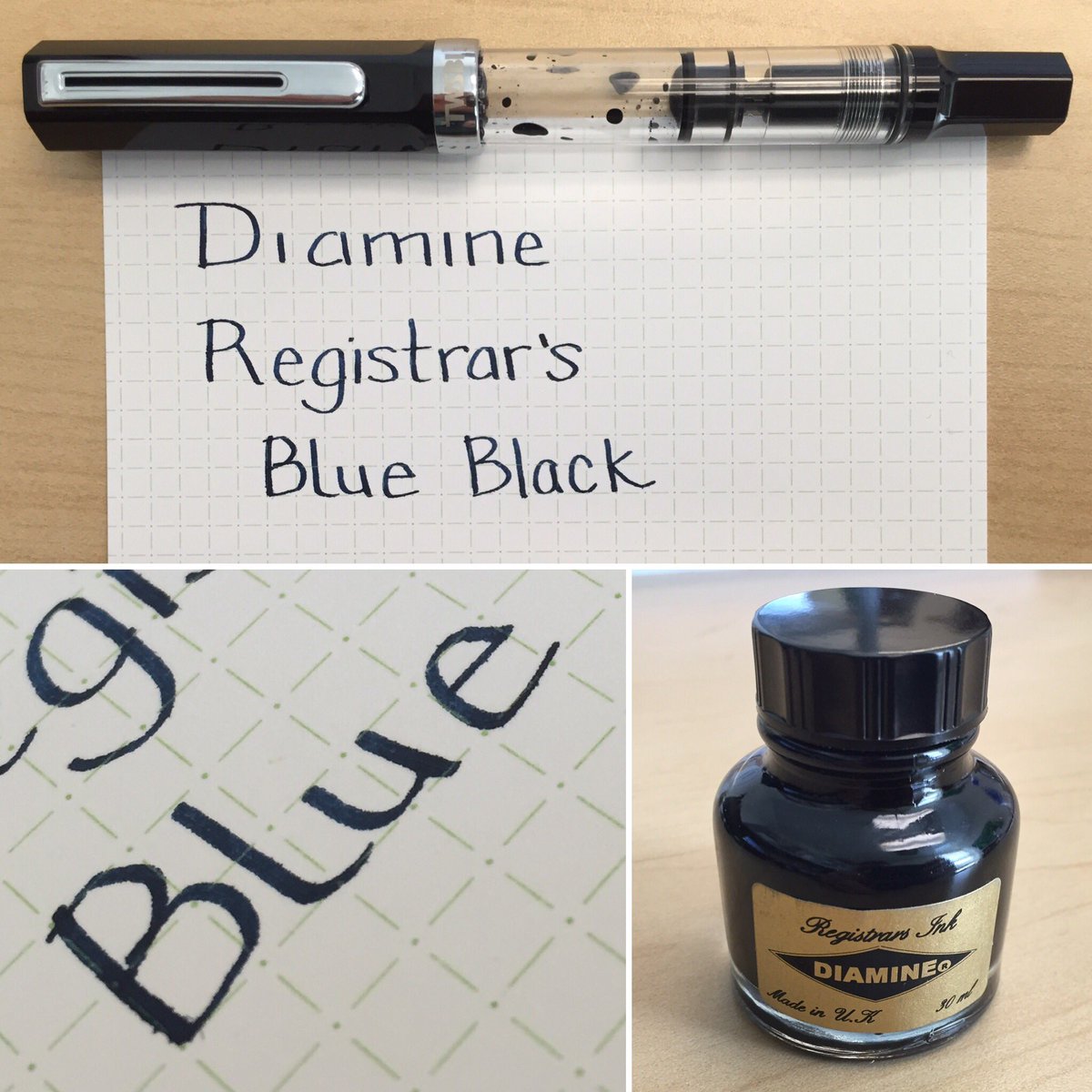 Diamine Registrar's Blue Black