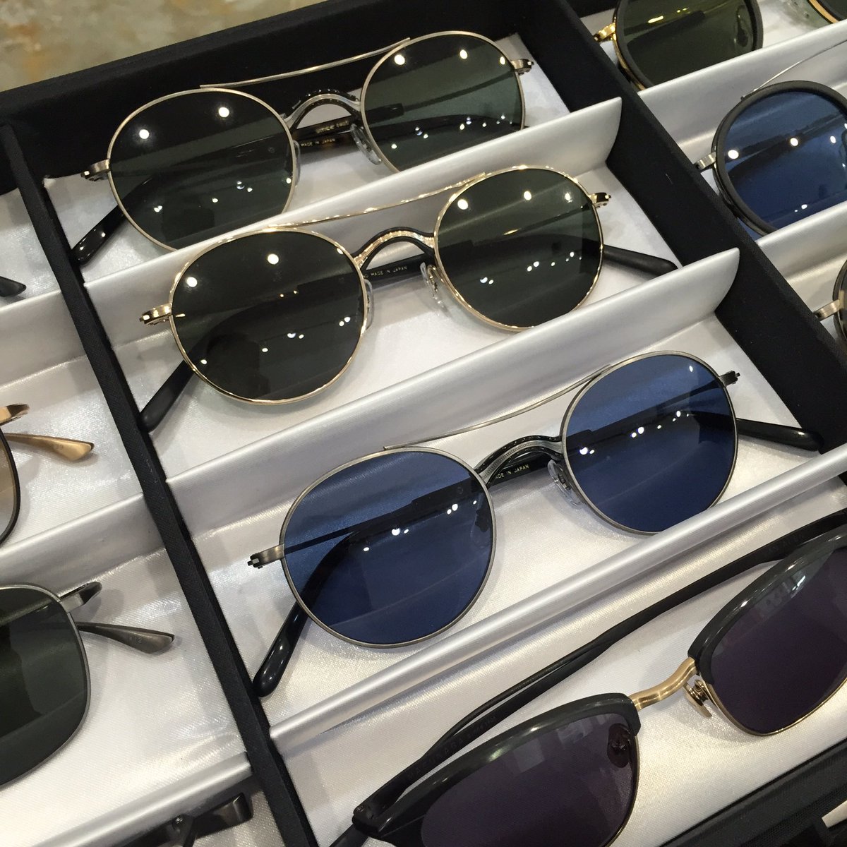 TheSpectacled's tweet photo. Great time (and lots of amazing pieces) at the #Masunaga and @ZeroGEyewear trunk show at @dandeutschoo last night! https://t.co/QKkAqvfW7e
