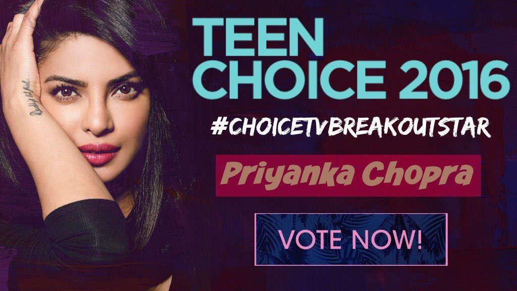 PriyankaDailyFC's tweet image. Only 6 days to go for #TeenChoice don't forget to vote everyday #ChoiceTVBreakoutStar @priyankacopra