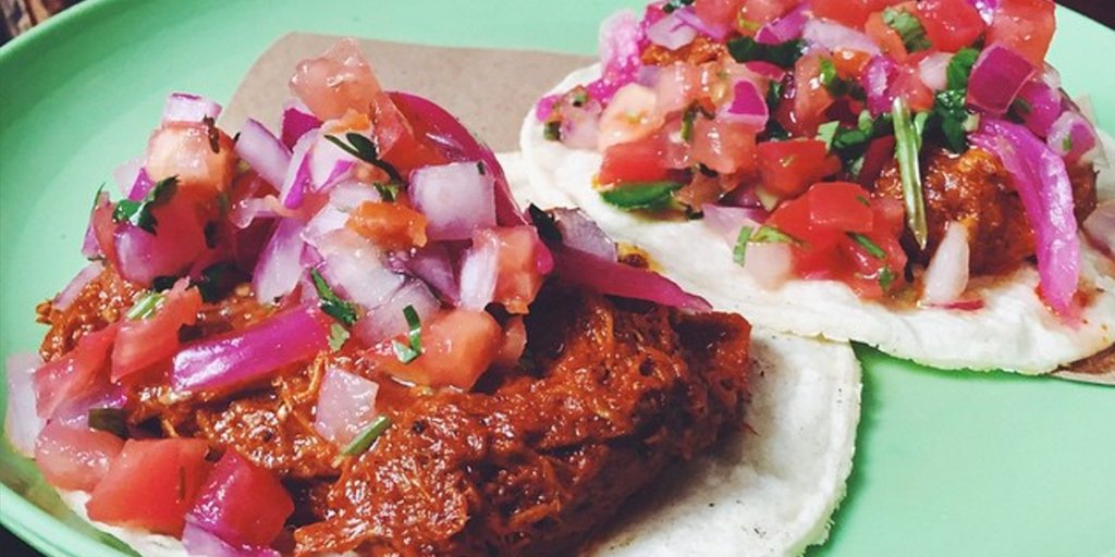 Pick of the day: Cochinita Pibil Tacos @ asuperiornyc.com👉 in #WILLIAMSBURG #NY #Pork #Banana #Tacos #yummy 😋