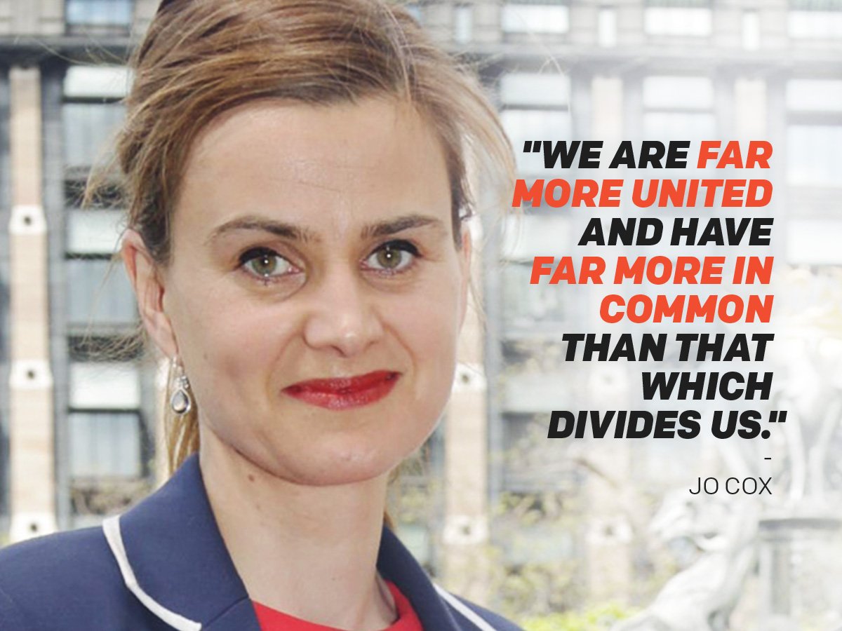 ONECampaign's tweet photo. We will never forget #JoCoxMP - an inspiration to us all. Her words are more poignant than ever. https://t.co/520HHUU1OS