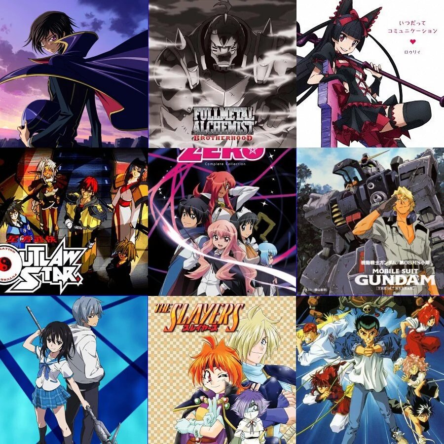 3x3 Anime Grid