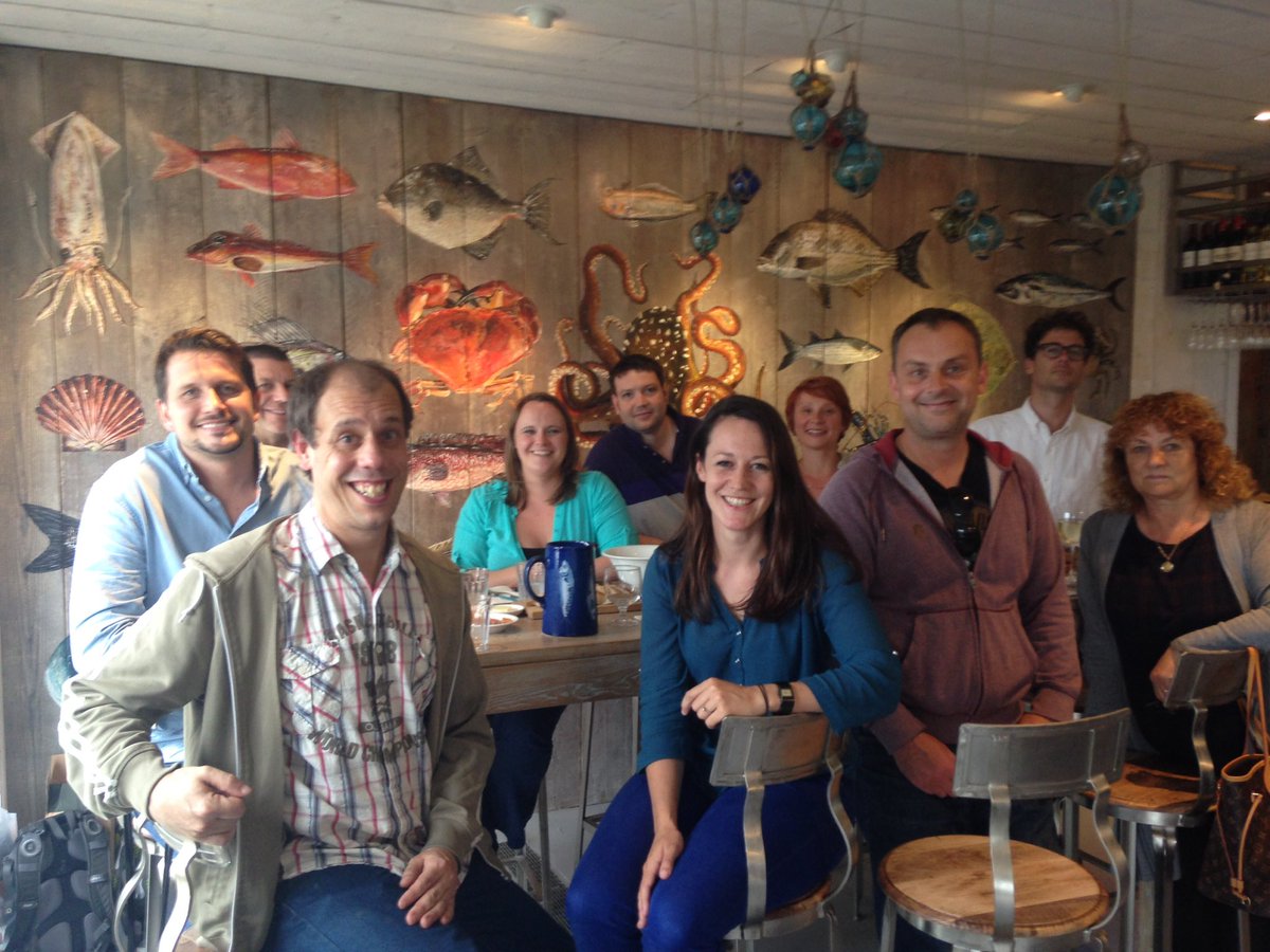 Fab send off in <a href="/SteinSeafoodBar/">SeafoodBar&Fishmongers</a> for <a href="/MarkPuckey/">mark puckey</a> with <a href="/DeliNick/">Nicholas Evans</a> <a href="/SarahCollinsPR/">Sarah Collins</a> and the team