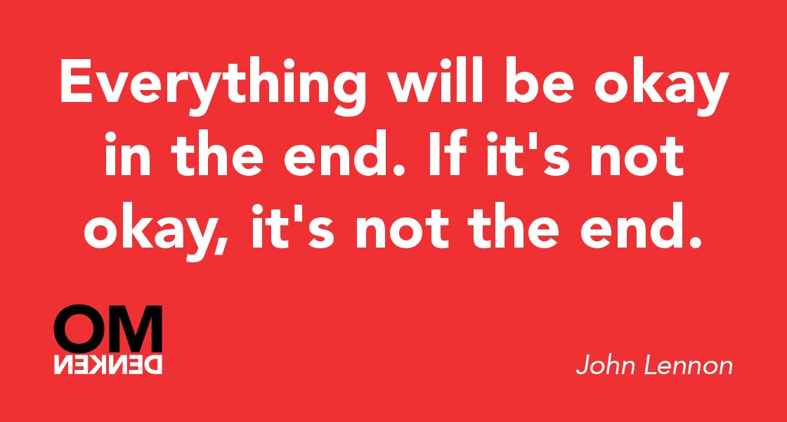 Dit is gewoon nog niet het einde.