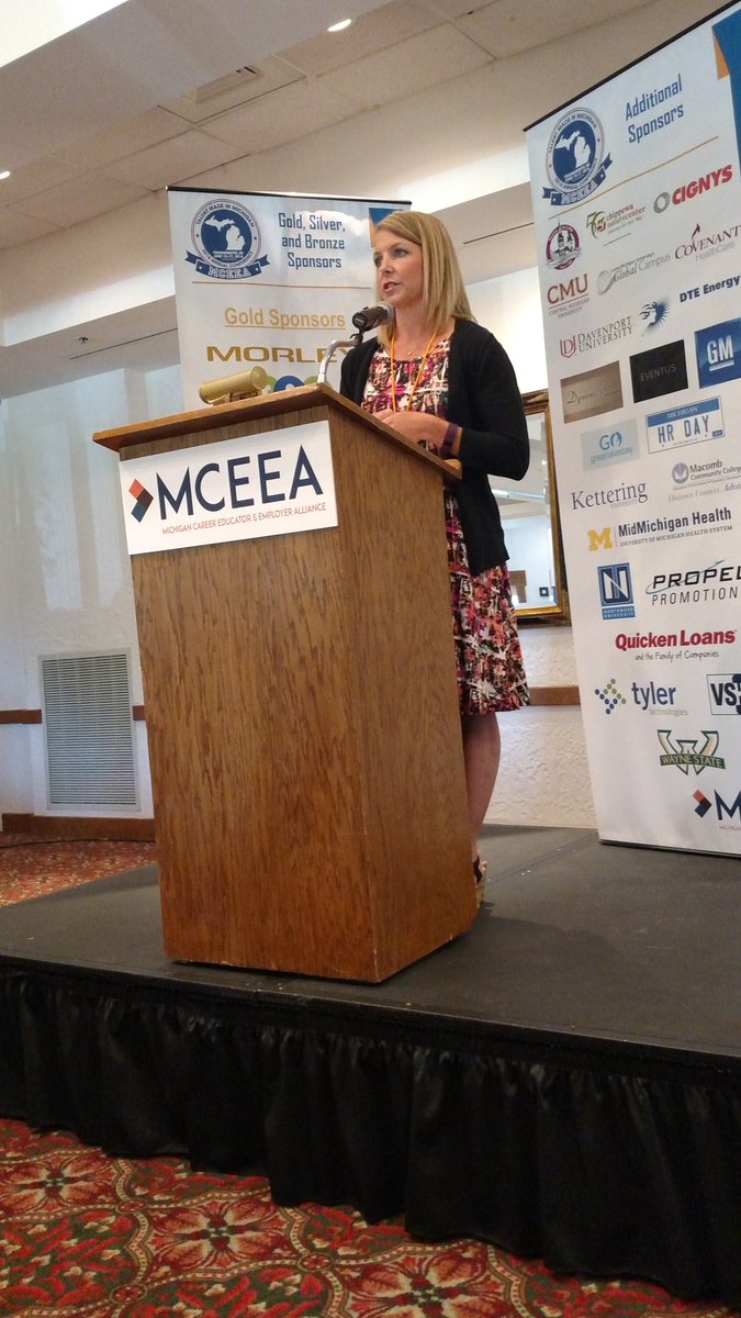 AnneVeltema's tweet photo. Congratulations to new #MCEEA president Rachel Becklin. Glad to have a GVSU Laker leading the way. #mceea16 https://t.co/pVd6J8bL50