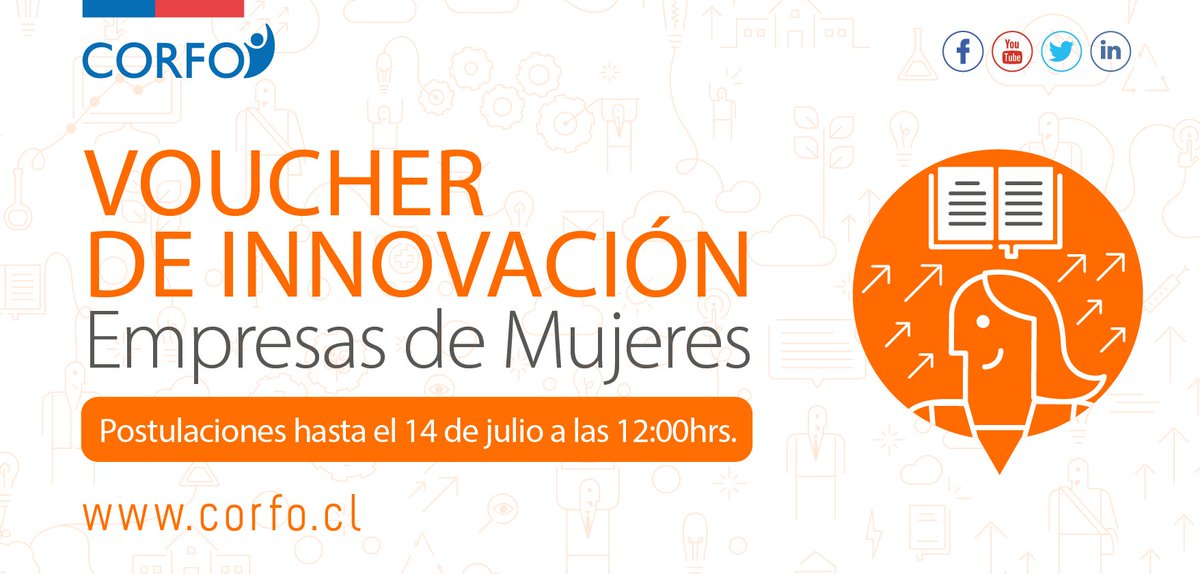 idiagro's tweet photo. “@Corfo: #VoucherMujeres #Corfo para empresarias que requieren Innovación en sus negocios ➝ https://t.co/jA1etdAeXA https://t.co/fc9BbcMFbQ”