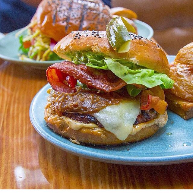 Le Royale with cheese. Great shot by @shermansfoodadventures #thankyou #burger #cheeseburger #dinner #patio