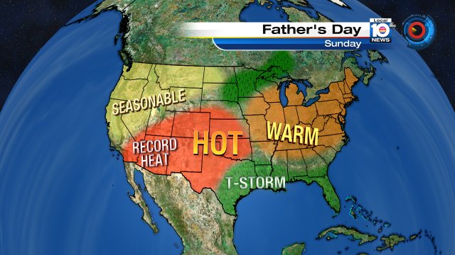 South Florida fathers may have to dodge some rain showers come Father's Day. https://t.co/wMoCl6KxBJ