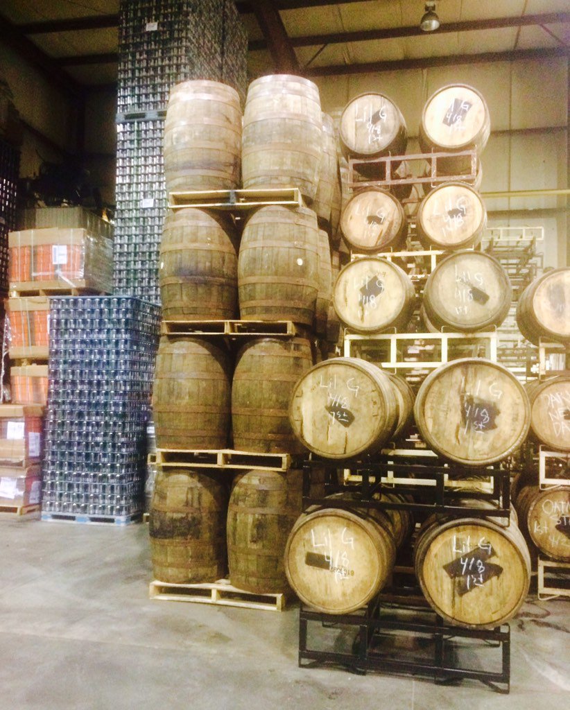 chefgresham's tweet photo. Awesome tour @PerrinBrewing 's barrel aging room!!!! #legit Big thanks to the whole team! https://t.co/qdROirTCmB