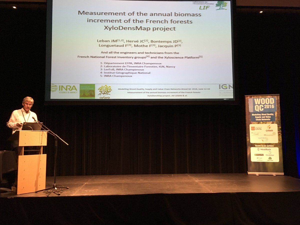 WoodQc2016's tweet photo. Jean-Michel Leban(@Inra_France)Measurement of the annual biomass increment of the French forests-Xylomapdens project https://t.co/HfPE7tRo0D