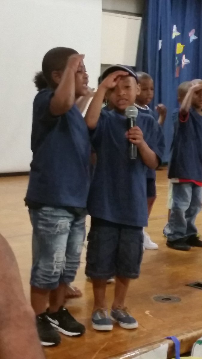 TheAcademyCCA's tweet photo. Headstart room 111 saluting the end of headstart and here we come Kindergarten!!!! https://t.co/LqczxULIwx