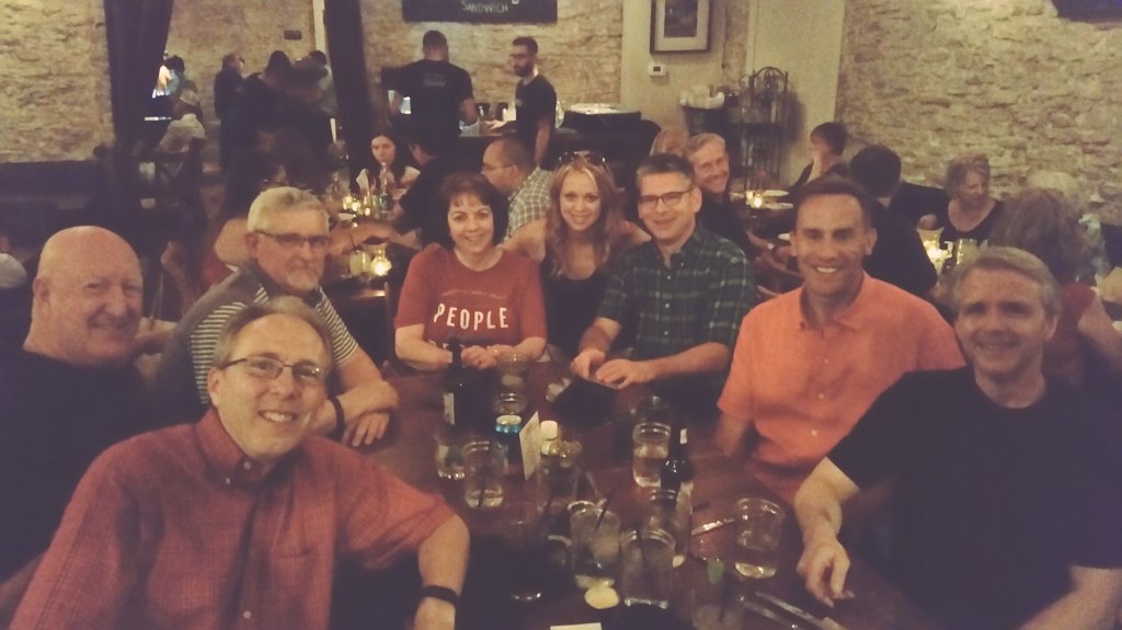 ArielBilskey's tweet photo. The long awaited juicy dinner with my amazing team of #CUNAMMS instructors. Until next year! @CUNA https://t.co/GgMD6yB4vJ