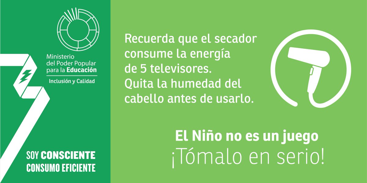 MPPEDeportes's tweet photo. El calentamiento global produce sequías ¡Ahorra el consumo eléctrico!  #ElNiñoNoEsJuego https://t.co/nLvX3wlxEJ