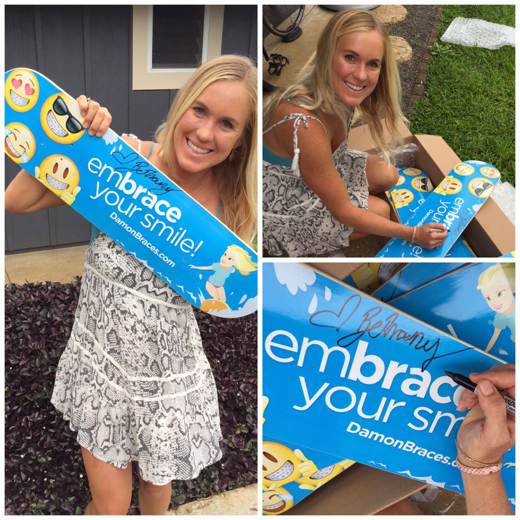 bethanyhamilton's tweet photo. Cool prizes like this are up for grabs in my #DamonBraces emoji keyboard #contest! Enter 👉  https://t.co/b3XGWFVHEF https://t.co/KRcTB0sFik