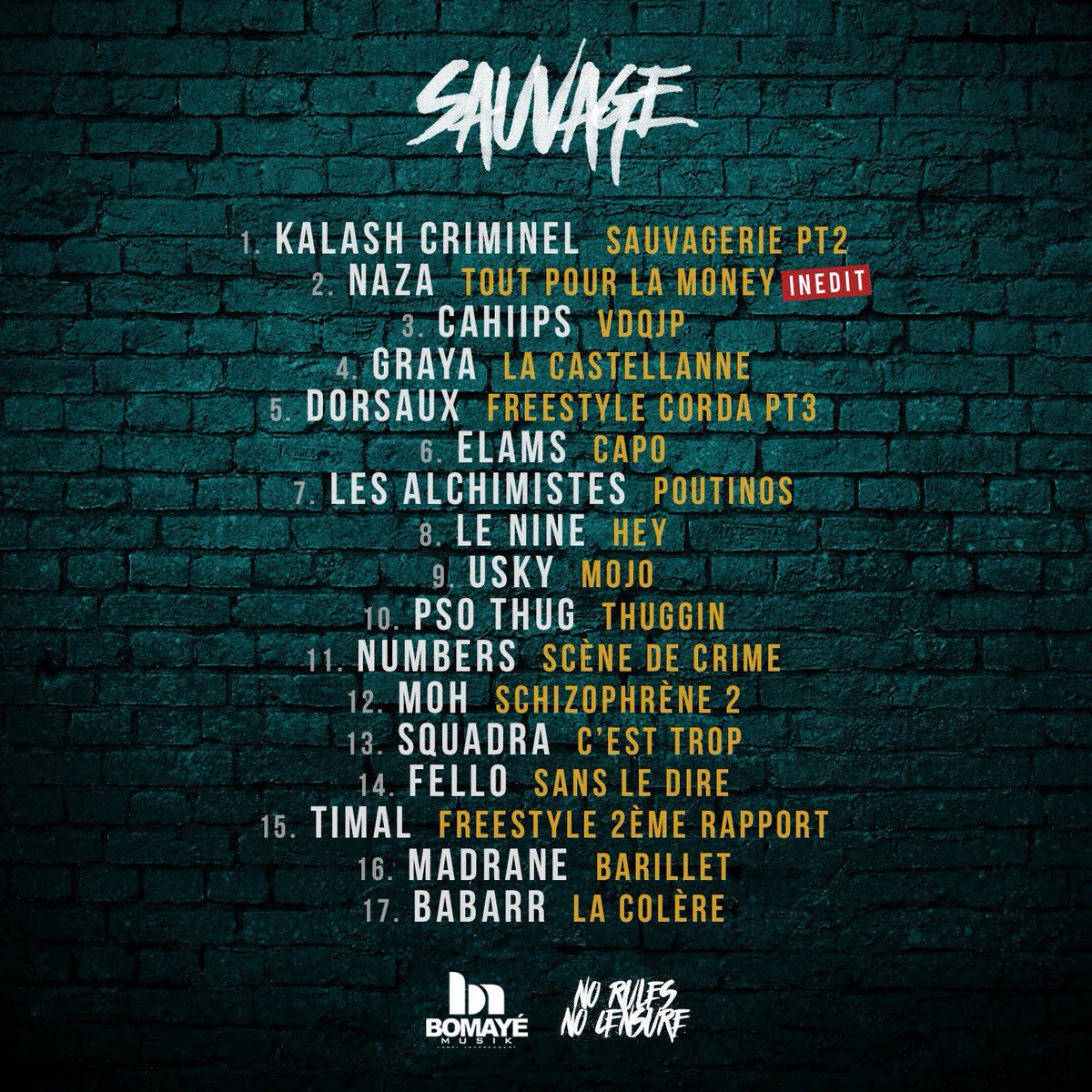 La compilation underground #Sauvage sortira le 8 juillet !  

Précommande : po.st/CompilSauvage