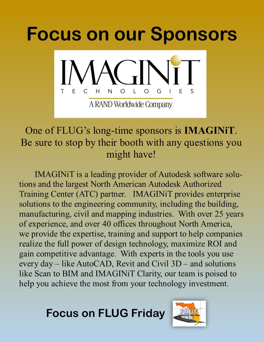 flugsite's tweet photo. It's Focus on FLUG Friday! 
Two main reasons FLUG has remained so successful: Our Attendees and Our Sponsors. https://t.co/FySUU4GEIO