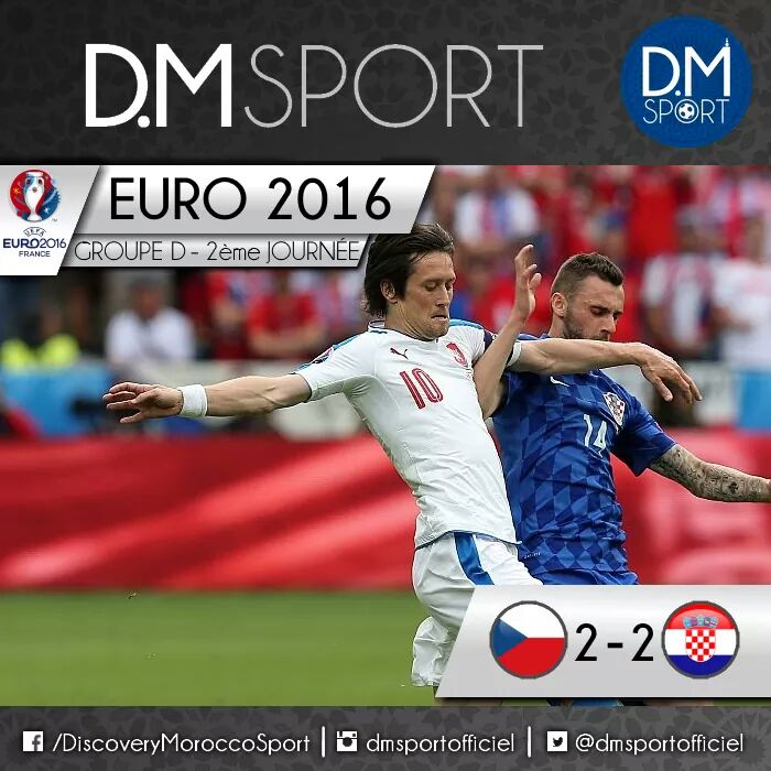 dmsportma's tweet photo. #DMSport #Euro2016 #UEFA #France #Croatie #CZECRO #RTCCRO https://t.co/Nxpk7Scwgn
