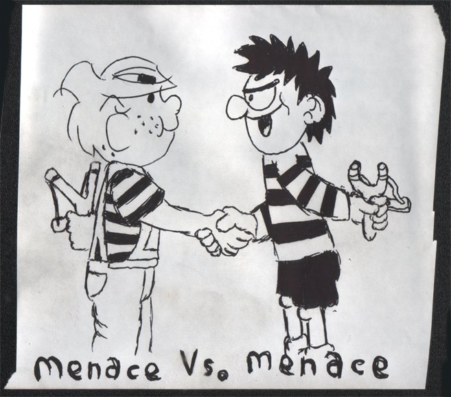 WorkingDoodles's tweet photo. Menace Vs. Menace https://t.co/3G78MLshmX

#DennisTheMenace #workingdoodles @thebeanoed @BeanoComic @DENNlSTHEMEN4CE https://t.co/SeTd72618E