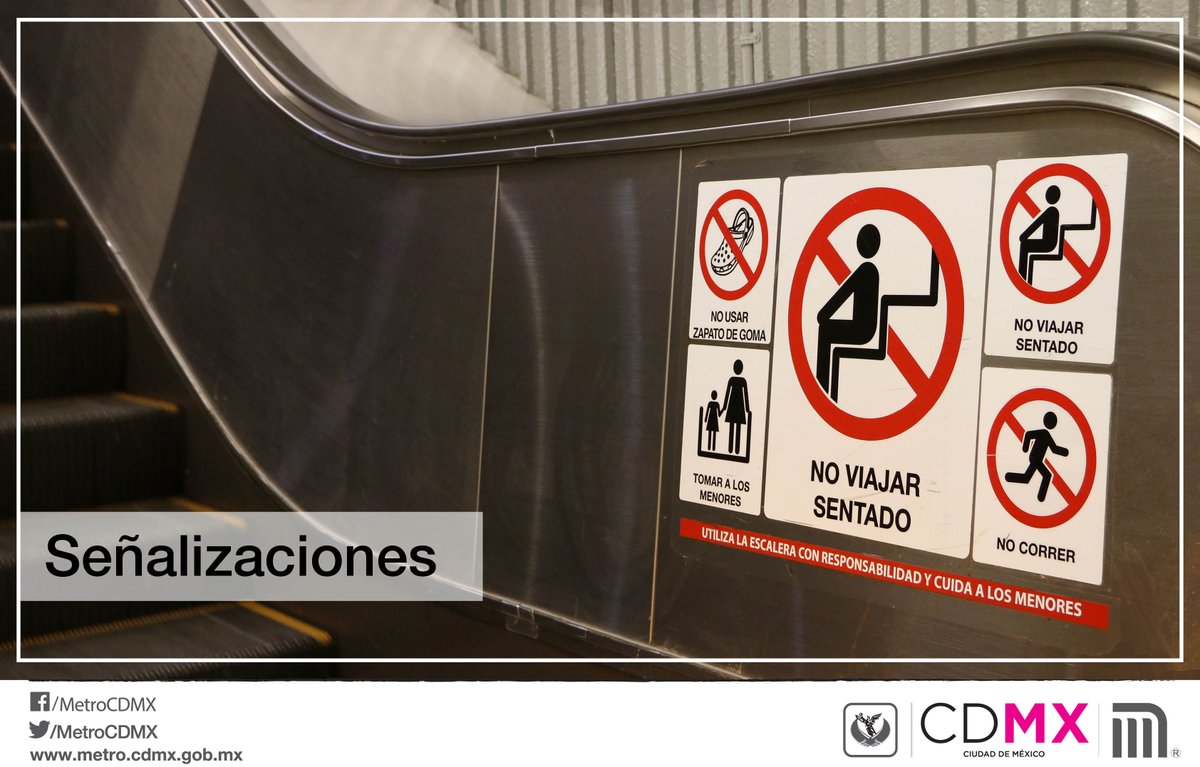 Para prevenir accidentes, atiende las medidas de seguridad señaladas en  escaleras eléctricas., image size:1200x767