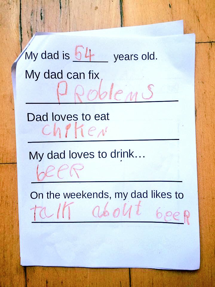sdbrewers's tweet photo. Happy Father's Day from this San Diego kindergartener.  

#sdbeer https://t.co/BeH0SEkpUP