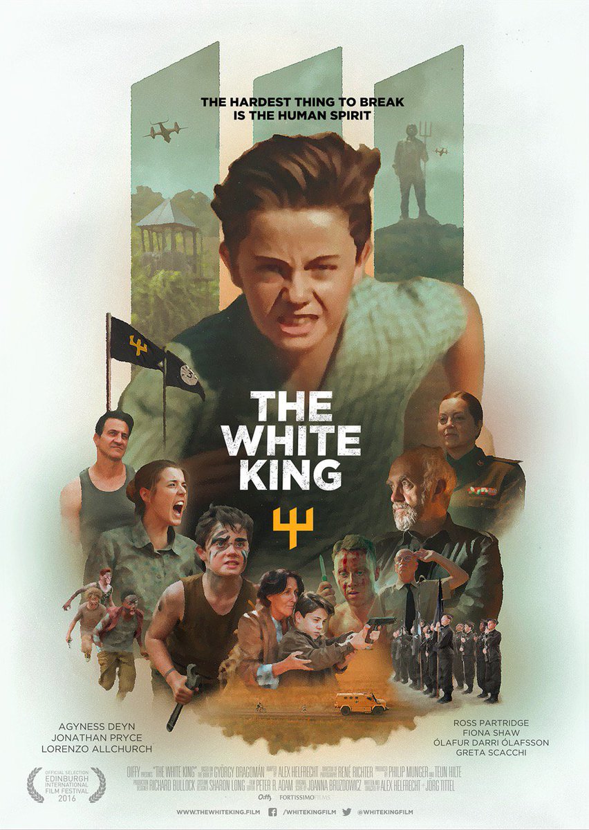 whitekingfilm's tweet photo. What are your thoughts on #TheWhiteKing's new poster? A look into  our future? Showing @edfilmfest tomorrow. https://t.co/CEAi8PyneT