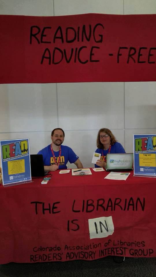 MyHPLD's tweet photo. We're at @DenverComicCon this wknd w/ @ColoAssocLibs giving out reading advice. Come find us! #myHPLD #DCC2016 https://t.co/vXYLZLipWE