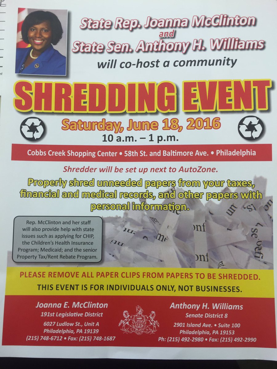 This Saturday, June 18th from 10am-1pm! <a href="/RepMcClinton/">Rep. Joanna McClinton</a>