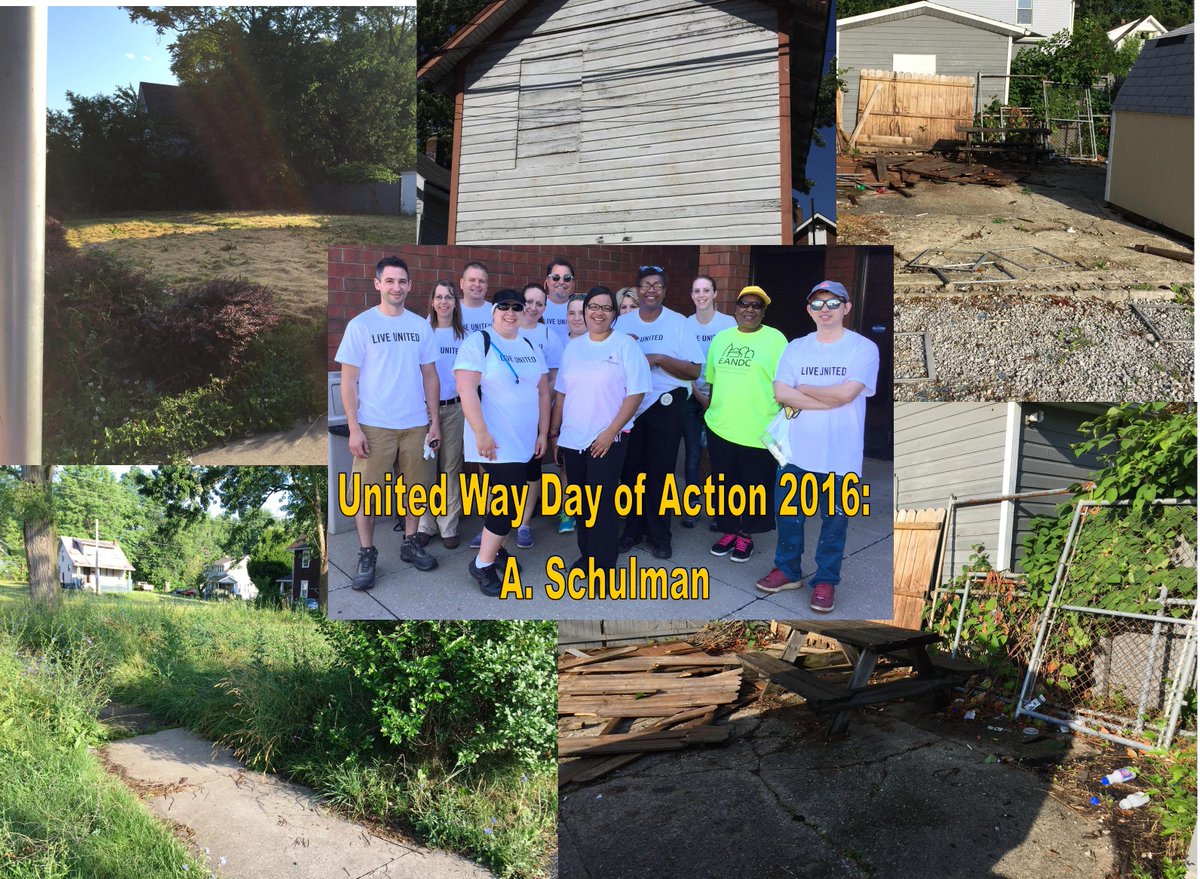 EANDC330's tweet photo. A. Schulman volunteers for Day of Action made #EastAkron lots look good! Thank you! #blightbuster https://t.co/j3kIEpPL0r
