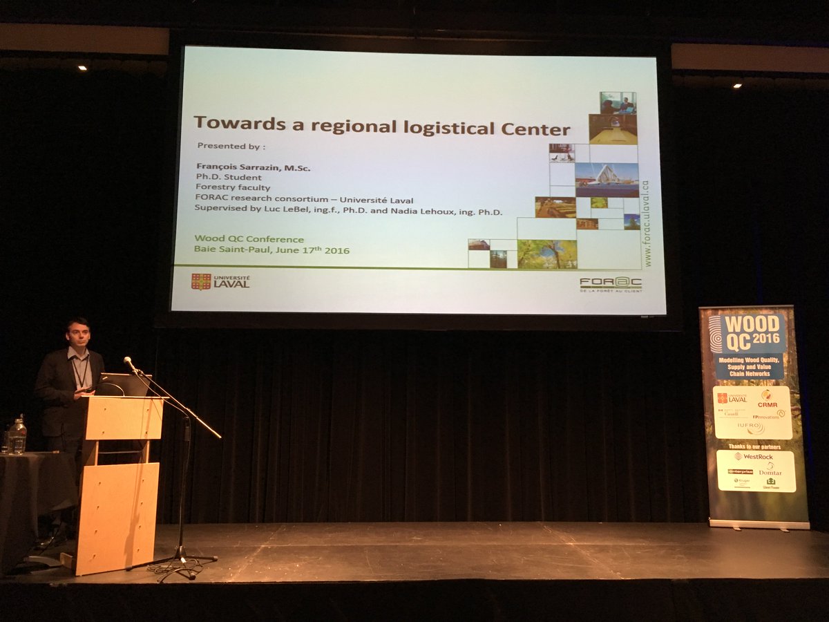 WoodQc2016's tweet photo. François Sarrazin (@universitelaval) : Towards a regional logistical center https://t.co/X2u3CDFsoT