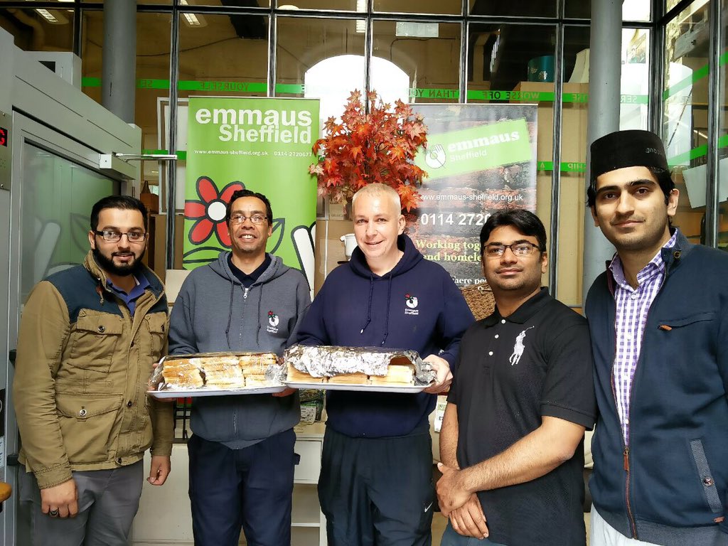 MKASheffield's tweet photo. Muslim Youth out again today &amp; donated food to the @EmmausSheffield for #homeless people. #Ramadan #Servinghumanity https://t.co/xr52K78HWa