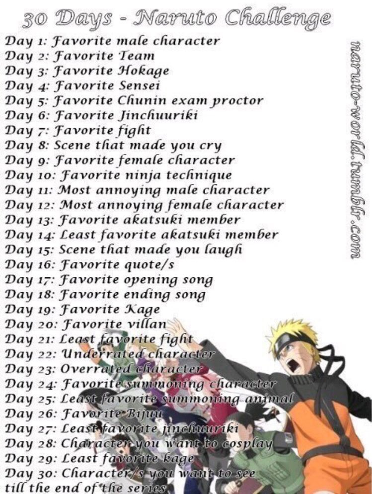 Naruto 30 Day challenge Day 17