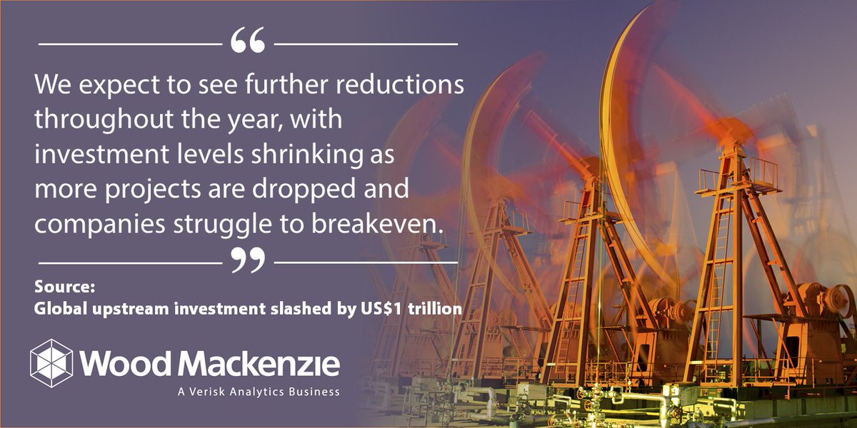 WoodMackenzie's tweet photo. Global #upstream capital spend slashed by US$1 trillion - What does the future hold? https://t.co/mZ9FXDZF8u #capex https://t.co/jRNvH4IA7J