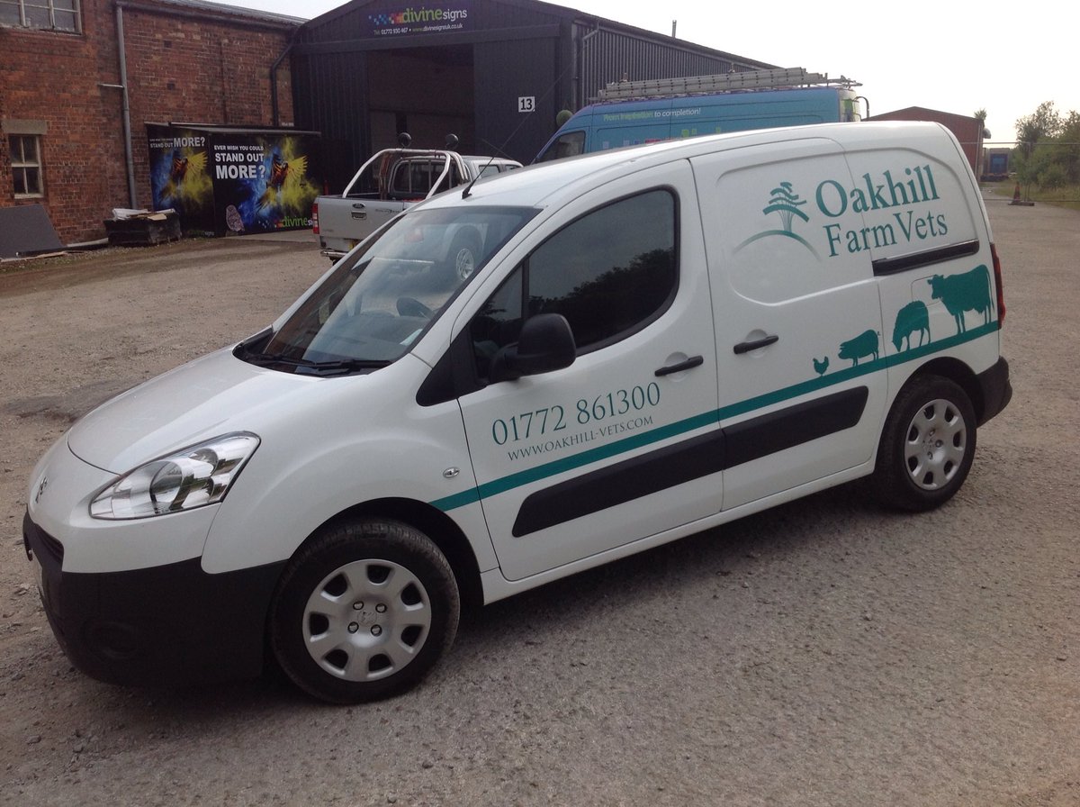 DivineSignsUk's tweet photo. Van graphics done for Oakhill Farm Vets #vehiclegraphics https://t.co/DE7DIUPVtL