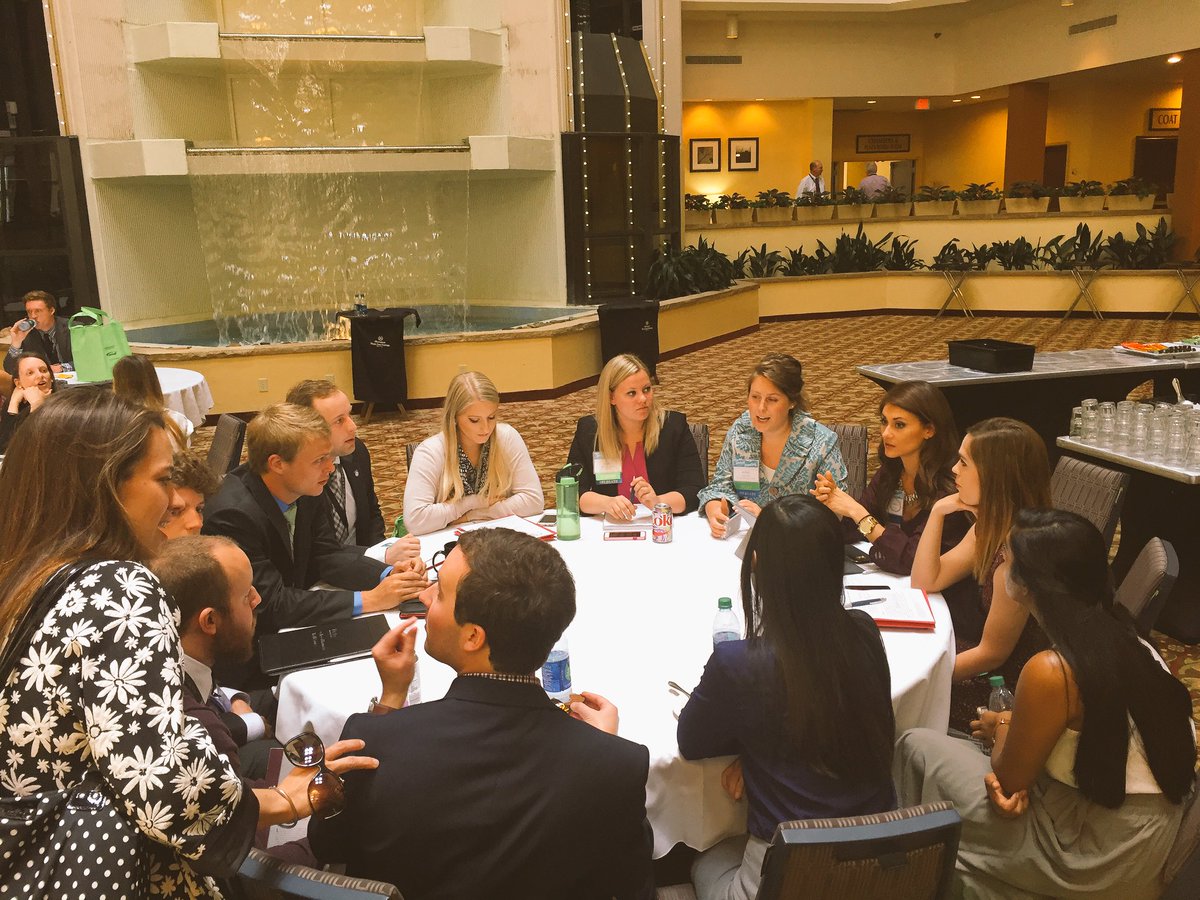 Student caucus discussing their proposed New Business item. So proud of them! #IARX2016 #bulldog #hawkeye