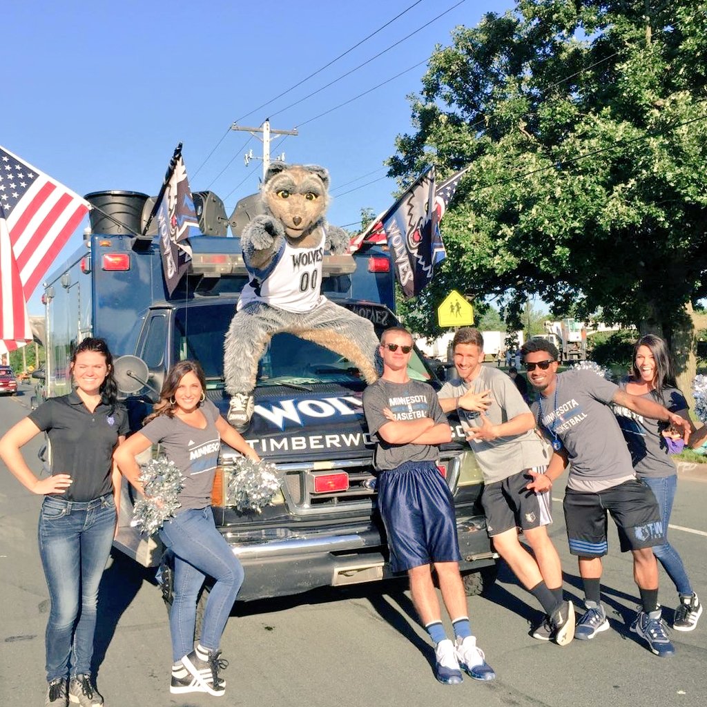 Parade season is officially here! 1st stop... <a href="/CityofFridley/">City of Fridley, MN</a> with <a href="/WolvesDancers/">Timberwolves Dancers</a> <a href="/Timberwolves/">Minnesota Timberwolves</a> &amp; <a href="/TwolvesMktg/">Wolves Marketing</a>