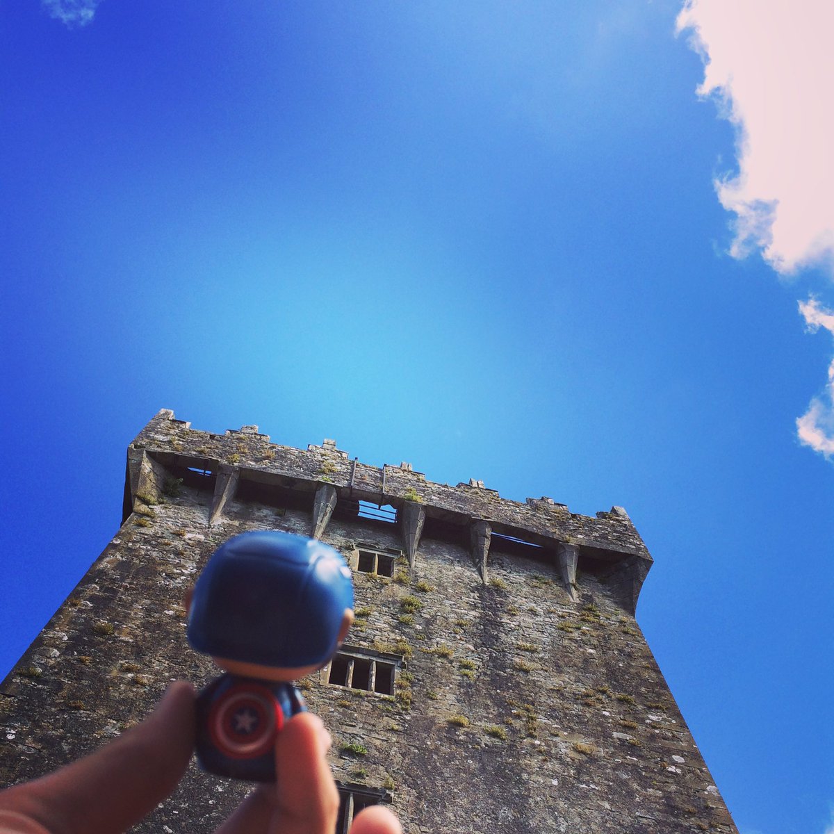 kelsey_murphy11's tweet photo. @OriginalFunko #CaptainAmerica is kissing the #blarneystone for some good luck. https://t.co/UmmRk7nFDx