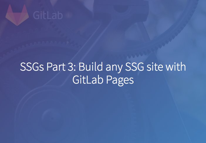 gitlab's tweet image. Build any SSG with #GitLabPages and host it for free on GitLab.com! Read more: about.gitlab.com/2016/06/17/ssg…