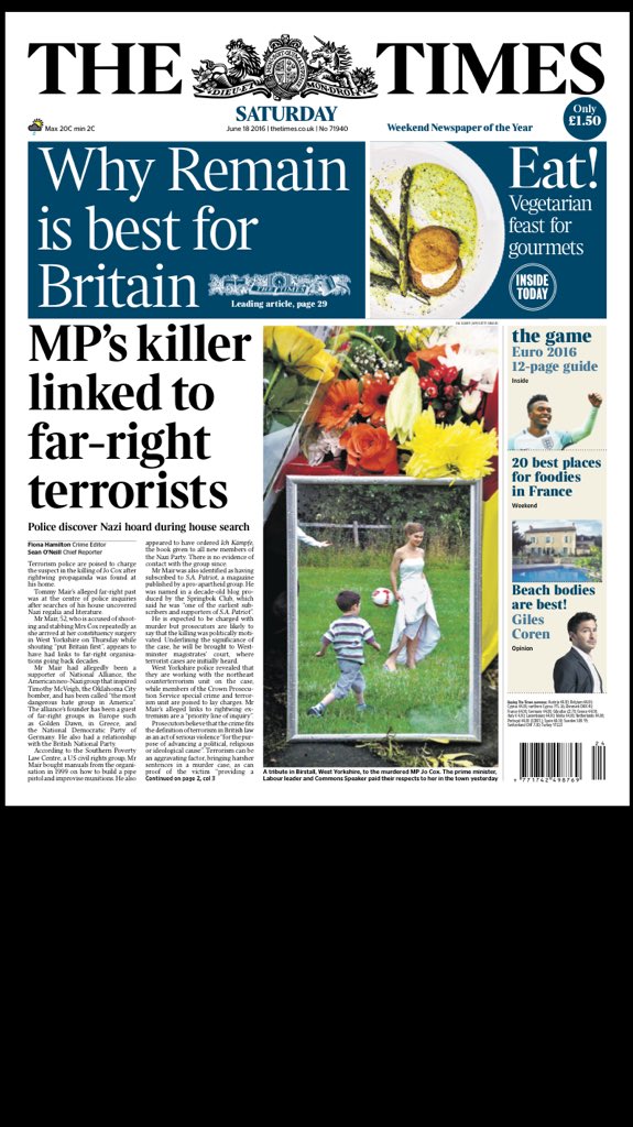The Times comes out for Remain