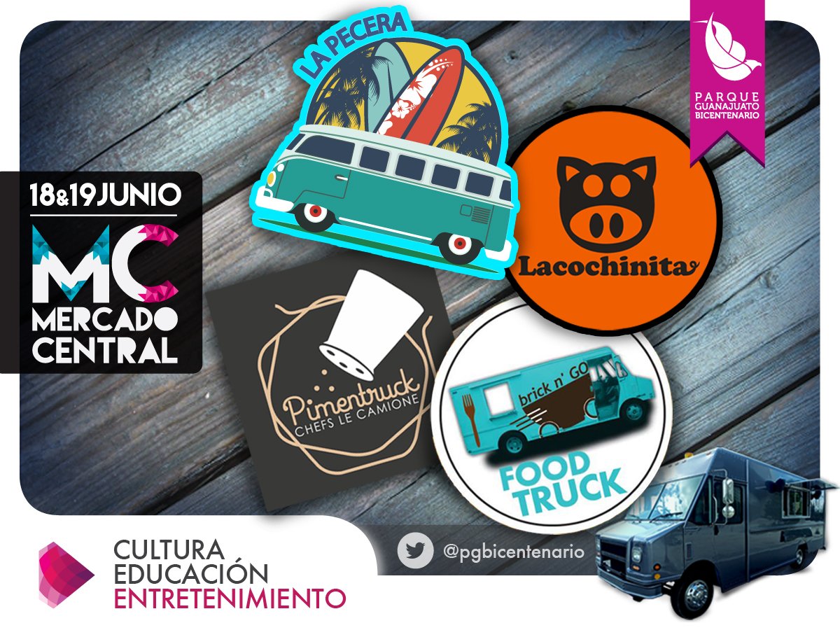 PGBicentenario's tweet photo. También los FoodTrucks estarán presentes en nuestro #MercadoCentral 18 y 19 de Junio ¡No se lo pierdan! https://t.co/bzpa84PmFE