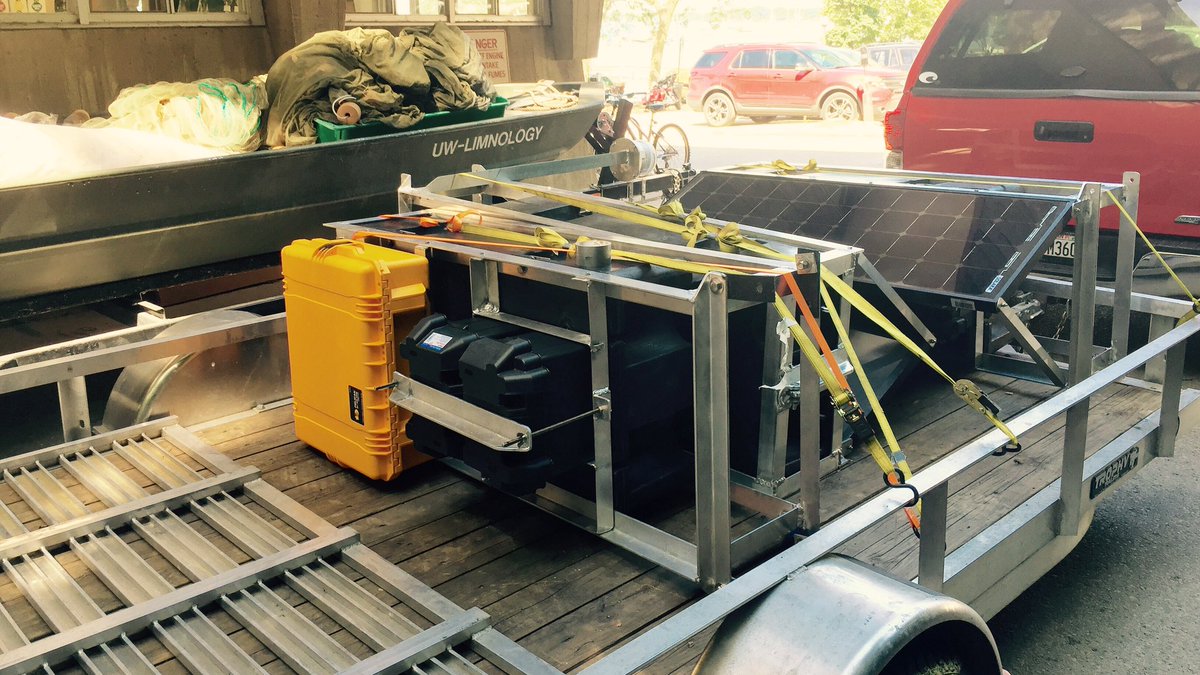nlottig's tweet photo. New @WiscLimnology @USLTER @NSF_BIO #FSML buoy making journey to N WI. Data streaming on #NTLLakeConditions app soon https://t.co/UgDO5THNlV