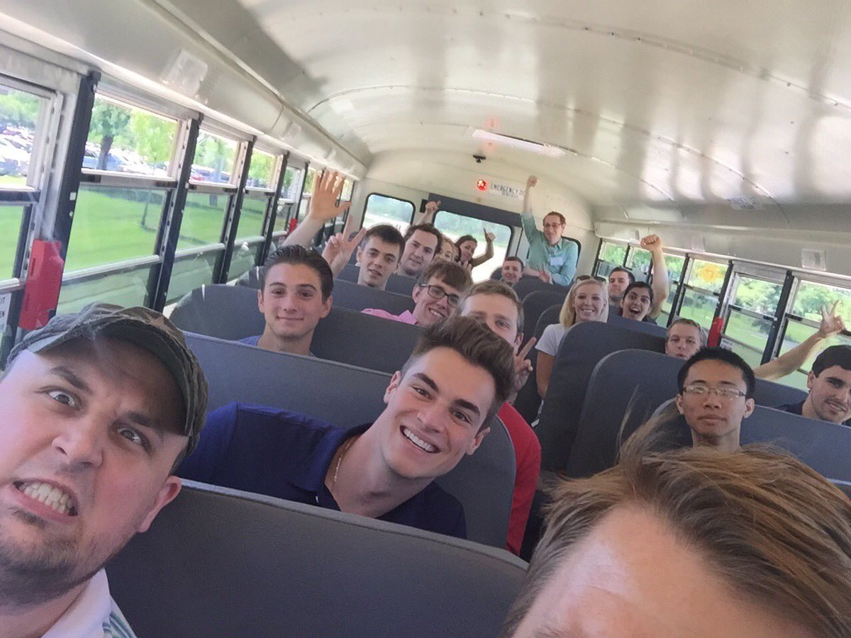 RUHskocy's tweet photo. #SAPiXp #internsatFG on the Do Good Bus getting ready for Habitat for Humanity https://t.co/ATeBo1qKpu