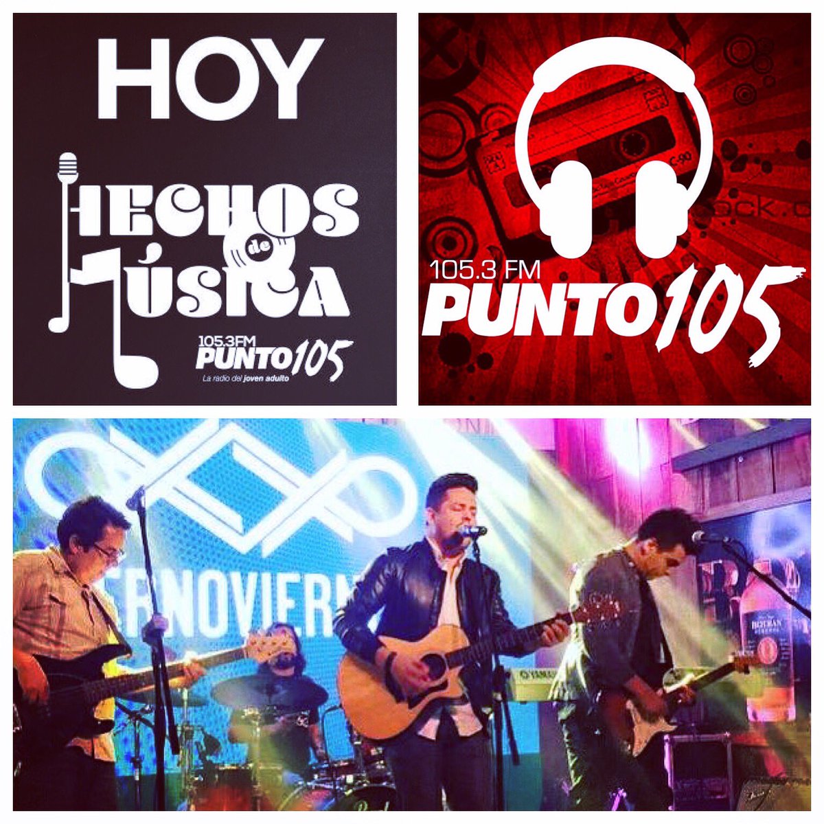 Hoy sintonicen <a href="/Punto105/">Punto105 [105.3 FM]</a> 7:00pm, estaremos en el programa #HechosDeMúsica con <a href="/crgalicia/">Carlos Galicia</a> #MúsicaSV #ElSalvador