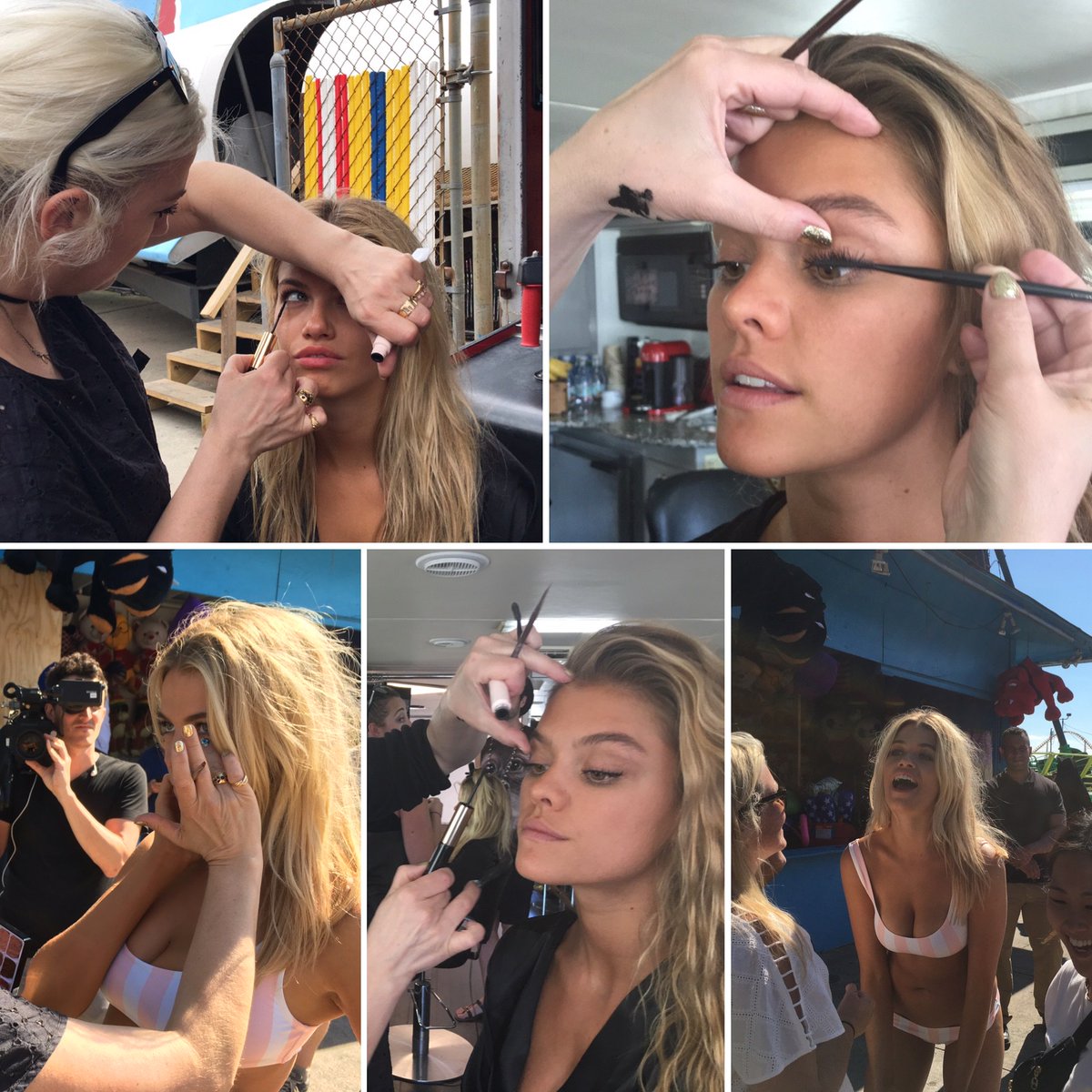 LashStarBeauty's tweet photo. #BTS of today's @SI_Swimsuit shoot w/ @NinaAgdal @Hailey_Clauson! Makeup: @TracyMurphyMUA #summerofswim #lashstar https://t.co/6SSqNxQWBm