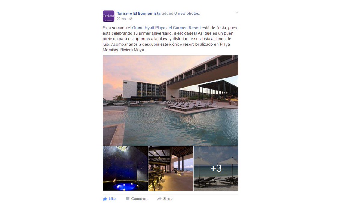 GrandHyattPlaya's tweet photo. #OneGrandYear Gracias a @TurismoEE por sus felicitaciones! ha sido un año lleno de #momentsofmore y nuevos amigos! https://t.co/gHESnBmaSw