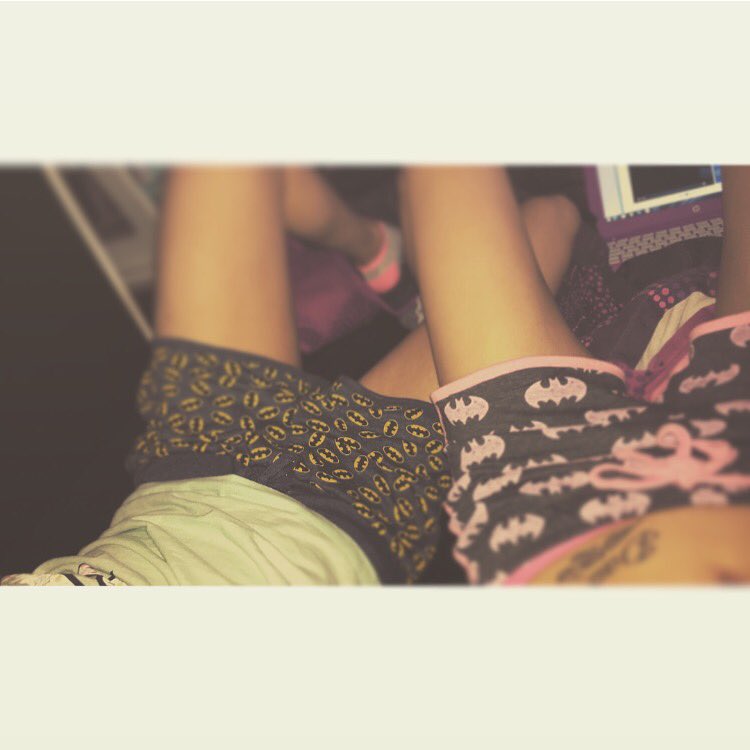 hanna_smith2198's tweet photo. we're so gay. in every single way 😂😎. 
#batmanshorts #OITNB🍊 @chantellee_jade https://t.co/PN0of0noPr