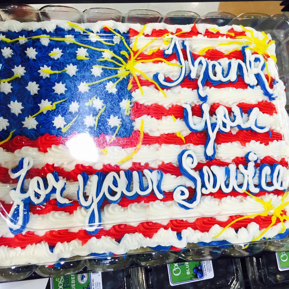 @HarrisTeeter honors #Navy veteran at #Concord #NC store. #ThankYou to all military members. #MyHarrisTeeter