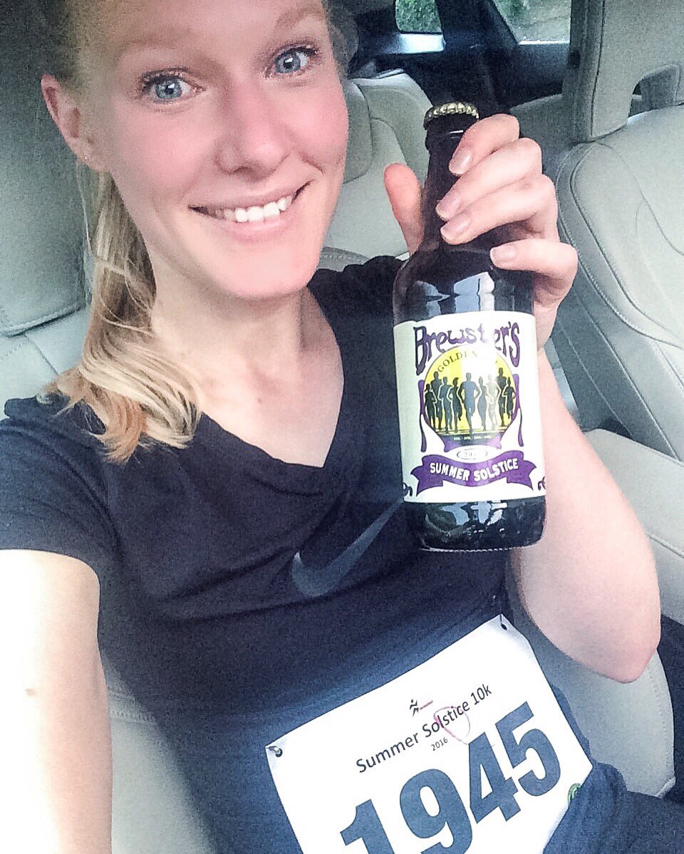 A bottle of ale as well as water at the Grantham #summersolstice 10k! A new PB & a fab atmosphere, great event!