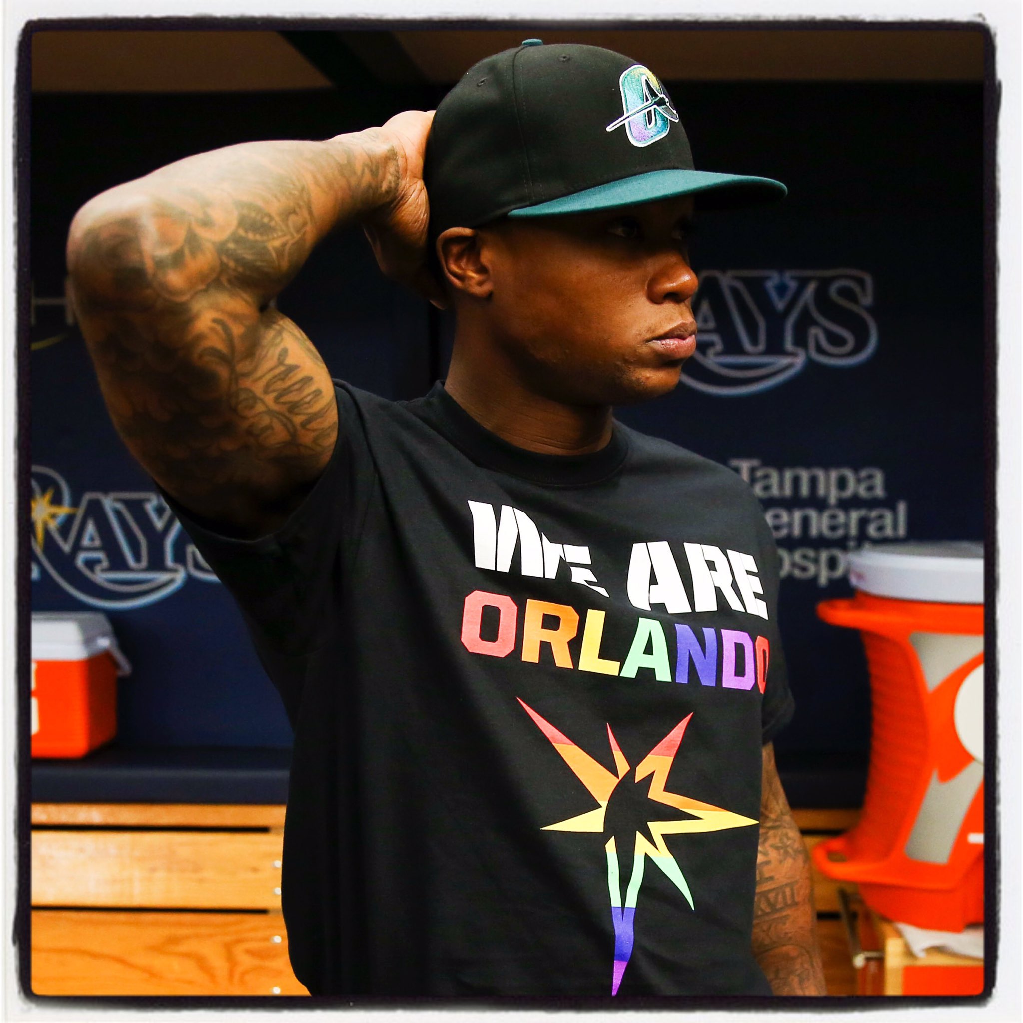 Will Vragovic on X: #Rays Beckham wearing the #WeAreOrlando and throwback #Orlando  Rays cap  / X