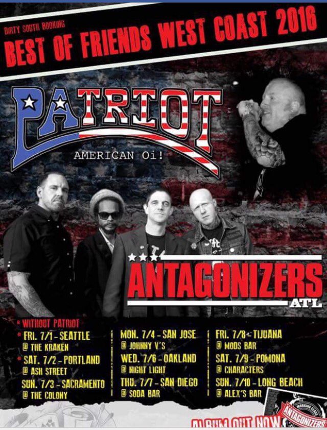 ANTAGONIZERSATL's tweet photo. WEST COAST US TOUR 2016!!! @SoultoneCymbals @piratespress @Matt_Noi7se @PissedOffRadio @Tulppo13 https://t.co/AxcTtR72rZ